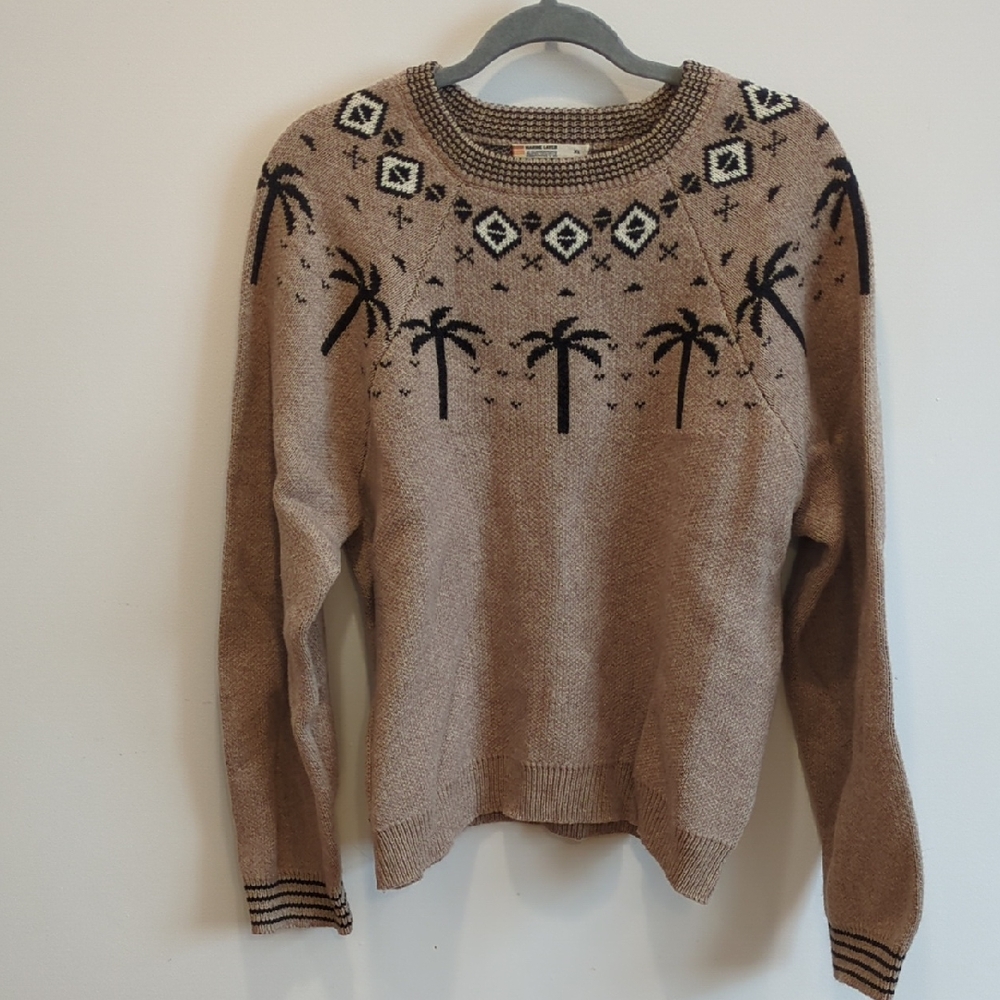 Marine Layer Archive Avalon Sweater XL NWOT Palm Fair Isle Boho Beachy Retro - Picture 2 of 7